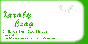 karoly csog business card